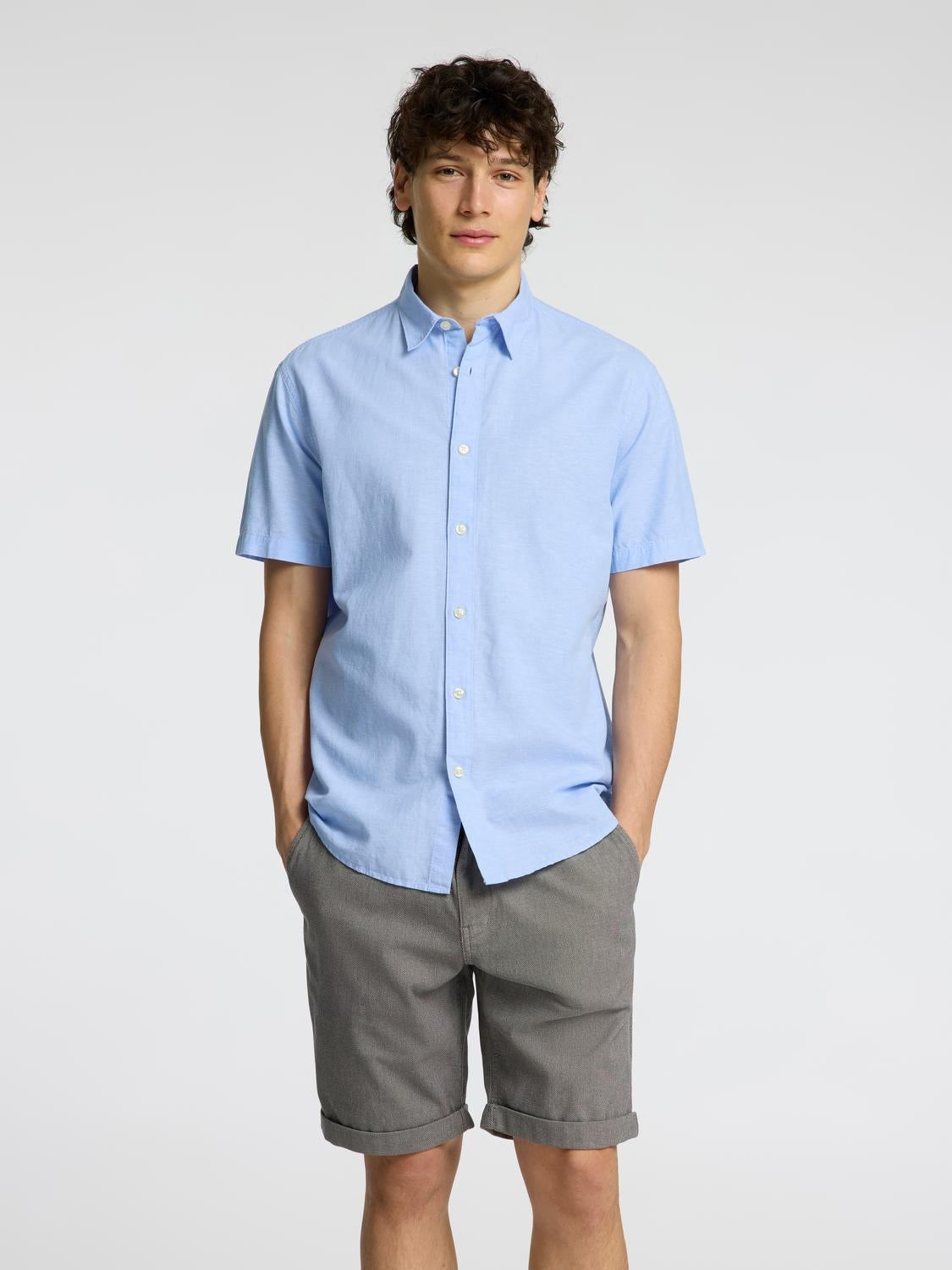 Regular Sun Kort Arm Skjorte - Cashmere Blue