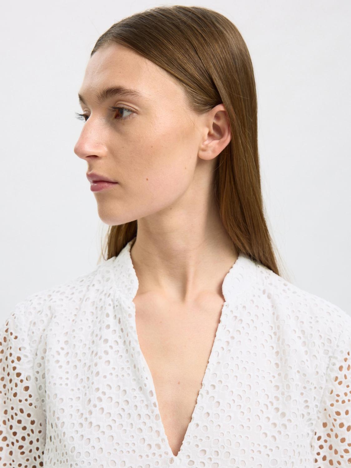 Laerke Kort Kjole - Hvit/ Bright White