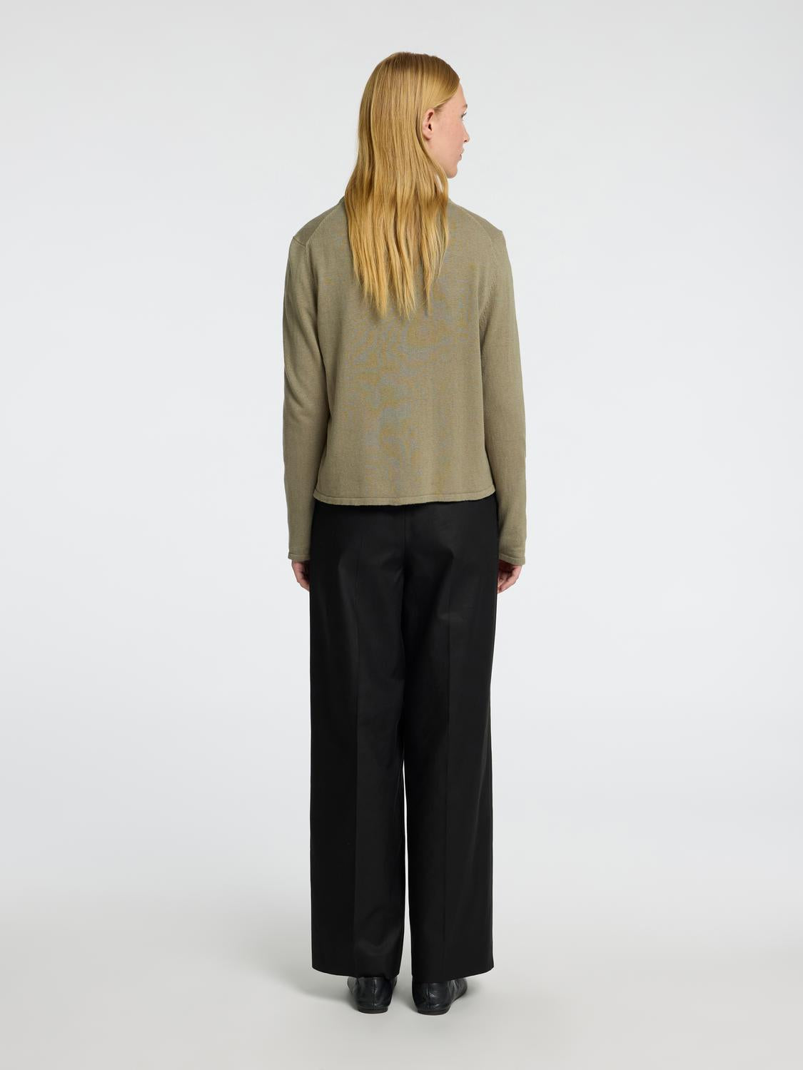 Laura Strikket Cardigan - Grønn/ Vetiver