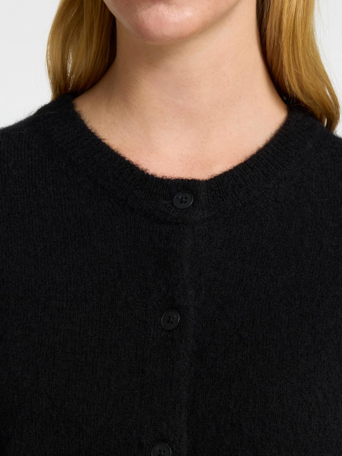 Lulu Strikket 2/4 Cardigan - Sort/ Black