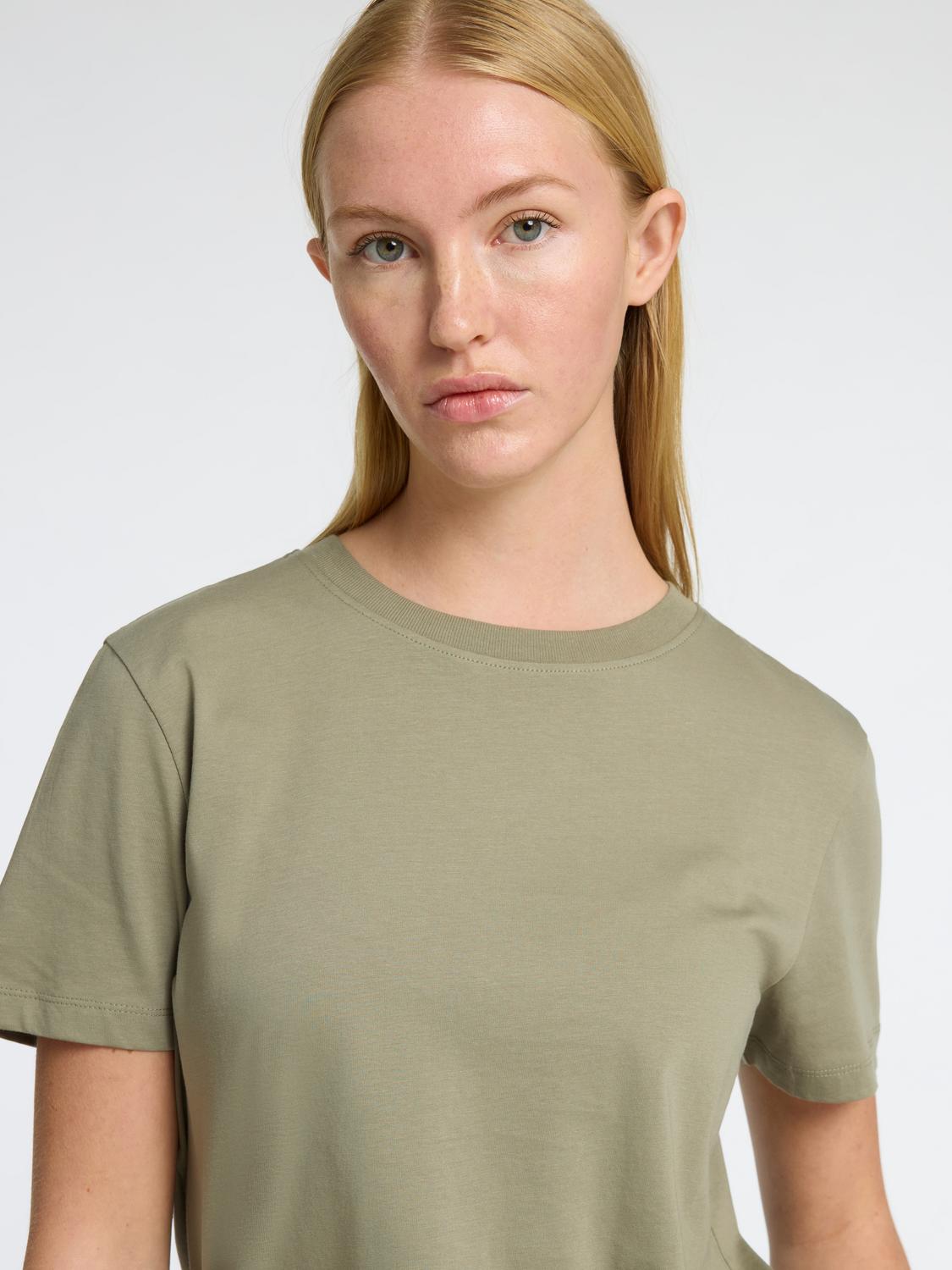 My Essential O-Neck T-Shirt - Grønn/ Vetiver