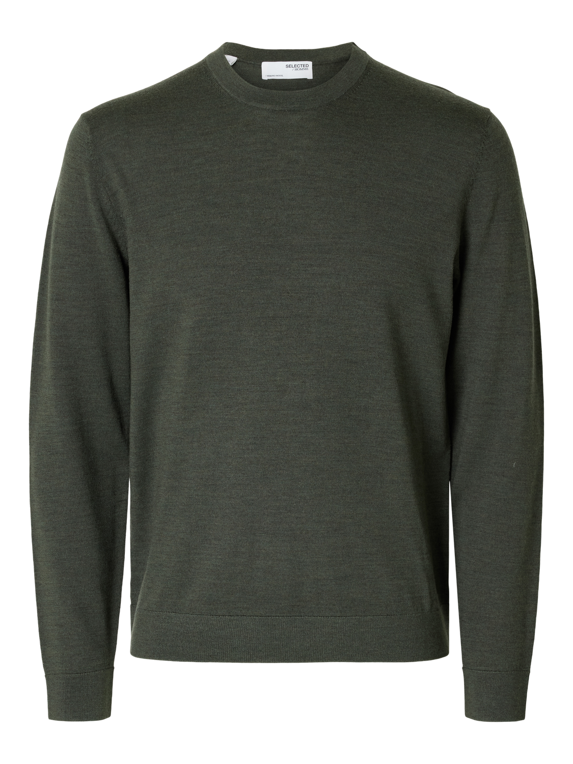Tray Merino Crew-neck Genser - Grønn/ Forest Night