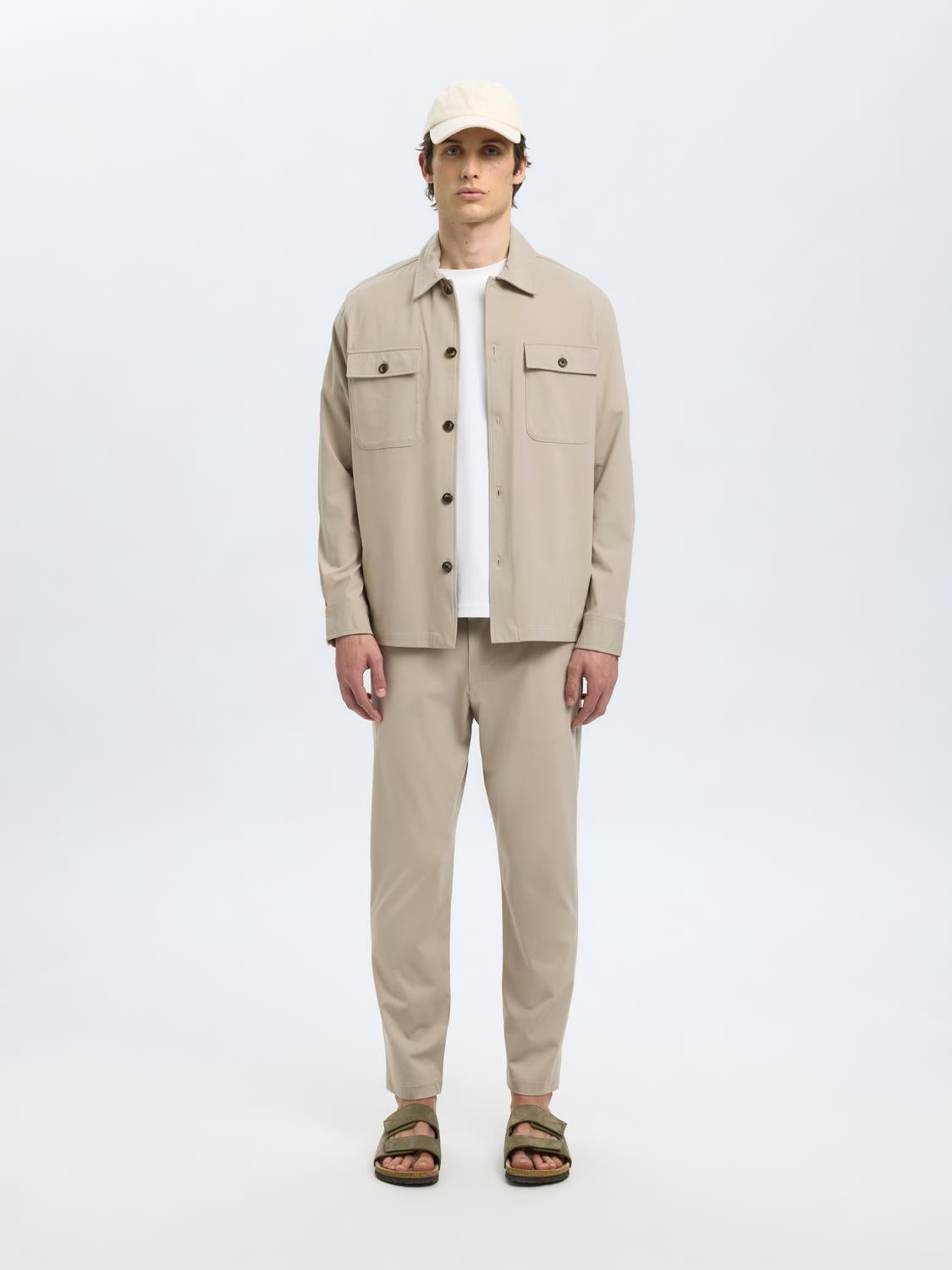 Regular Lorent Overshirt - Beige/ Pure Cashmere