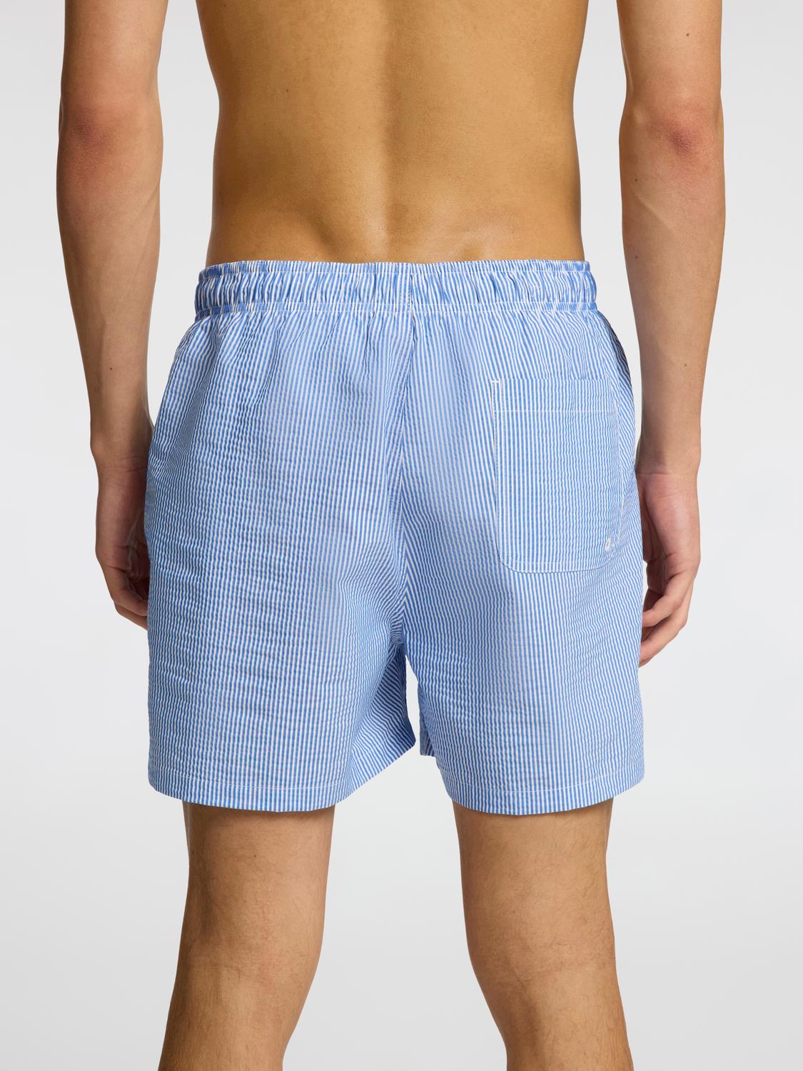 Cooper Seersucker Bade Shorts - Blå/ Nautical Blue