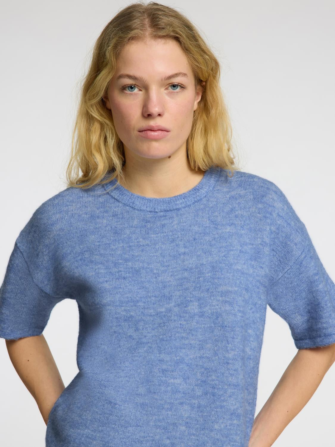 Maline Liliana Strikket Genser - Blå/ Cornflower Blue