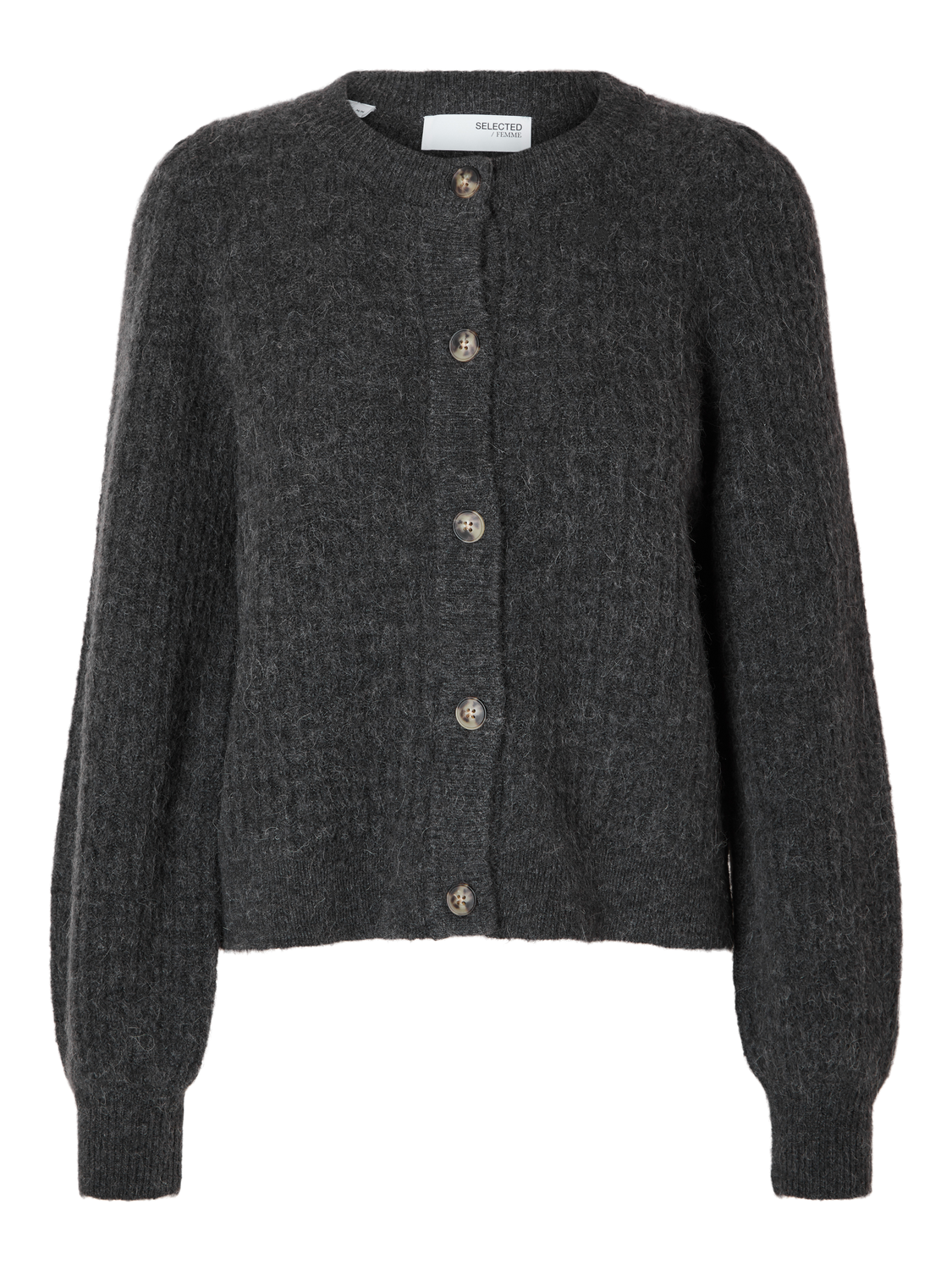 Lulu Strikket Cardigan - Grå/ Volcanic Ash
