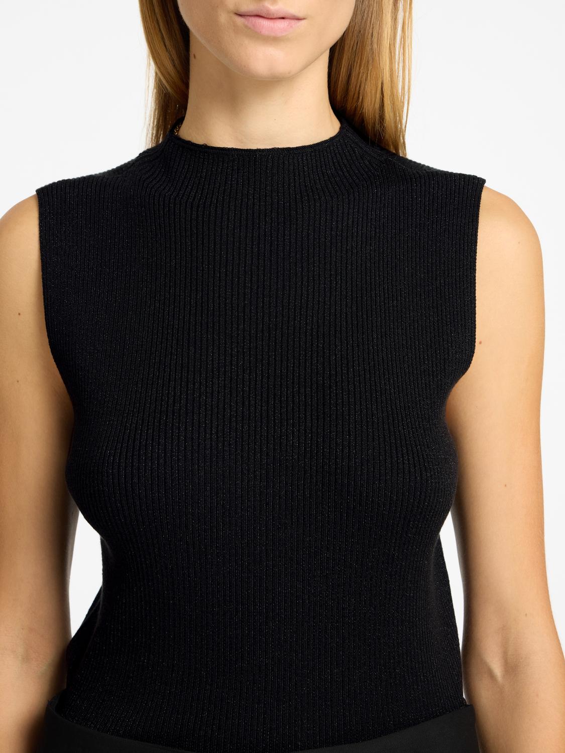 Lura Strikket Topp - Sort/ Black
