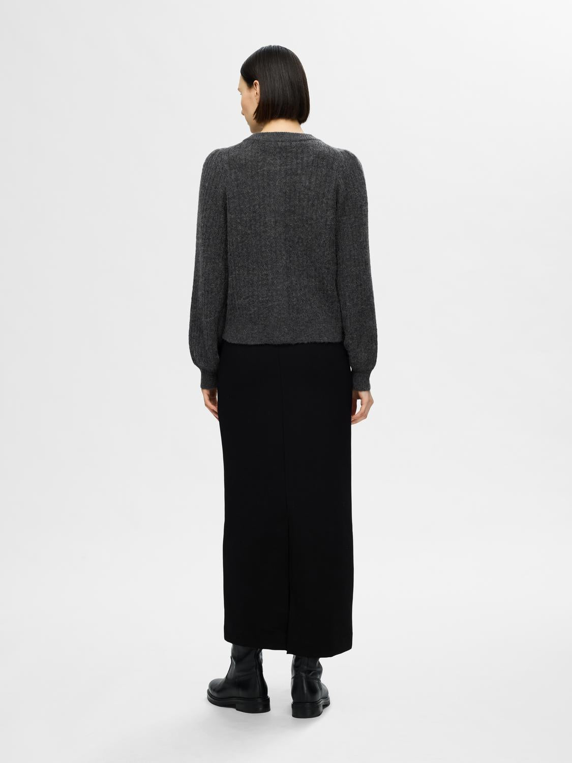 Lulu Strikket Cardigan - Grå/ Volcanic Ash