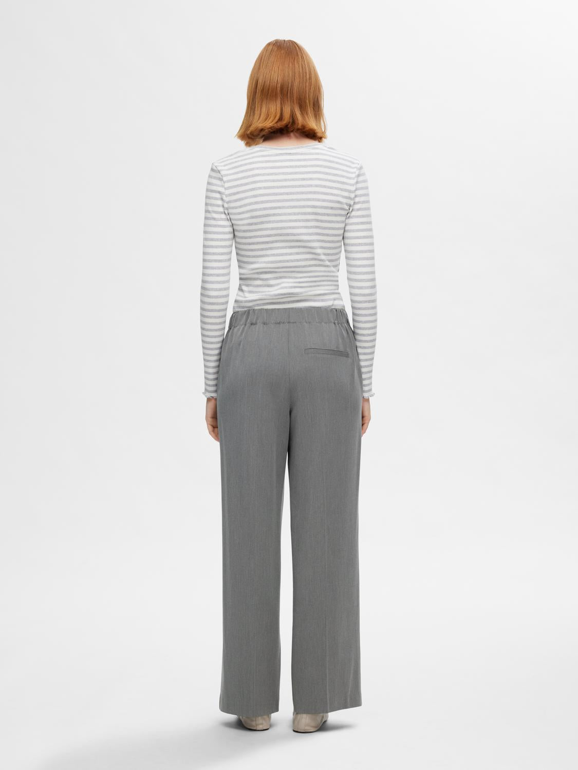 Emma Tara Dressbukser - Grå/ Medium Grey Melange