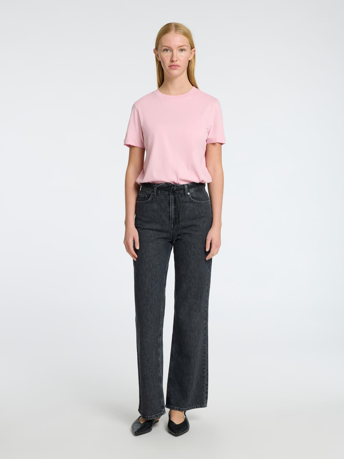 My Essential  O-Neck T-Shirt - Rosa/ Bleached Mauve