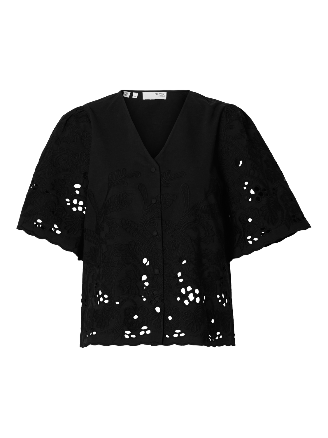 Dahlia SS Skjorte - Sort/ Black