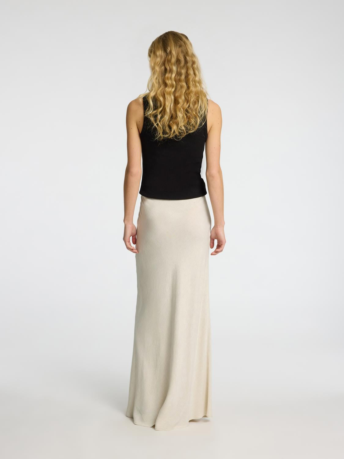 Viva-Lena Langt Skjørt - Beige/ Sandshell