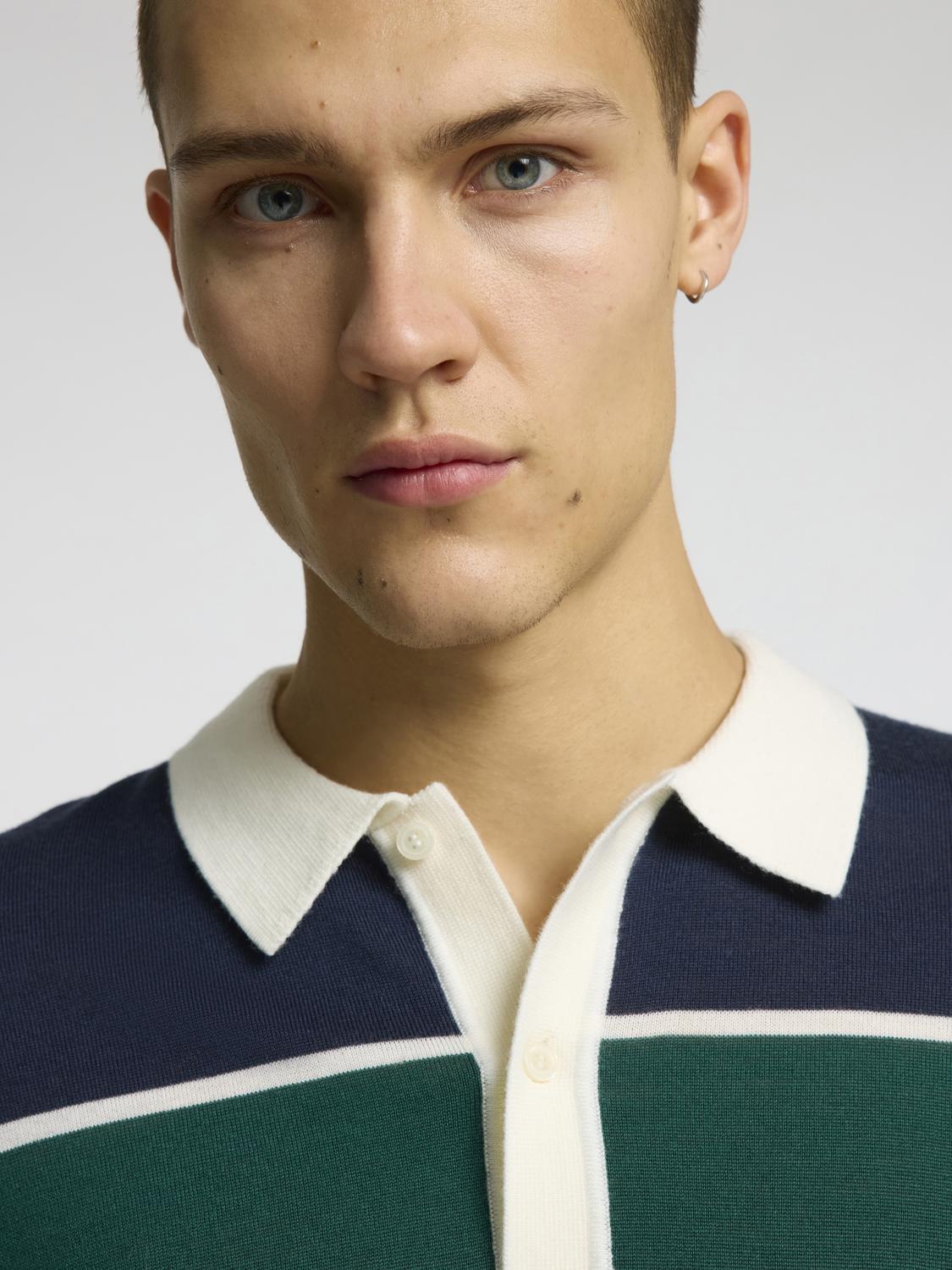 Tray Strikket Polo-Shirt - Grønn/ Verdant Green