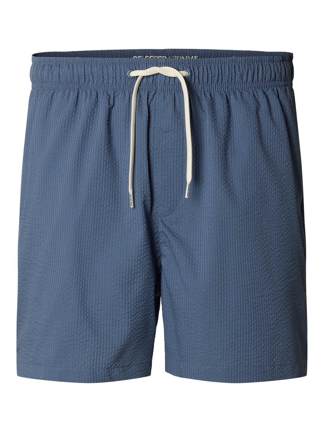 Cooper Seersucker Bade Shorts  - Blå/ Bering Sea