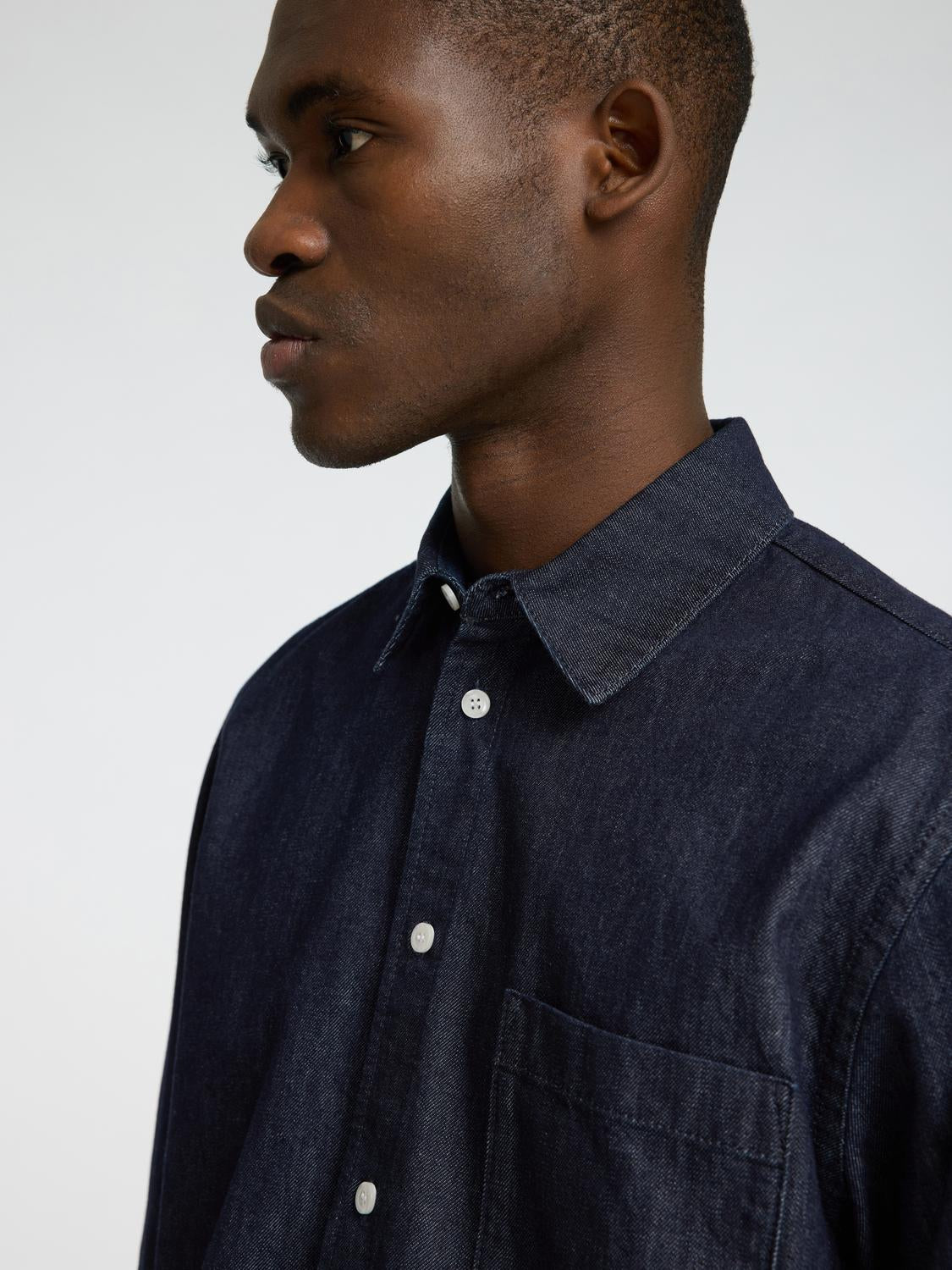 Regular Will Skjorte - Blå/ Dark Blue Denim