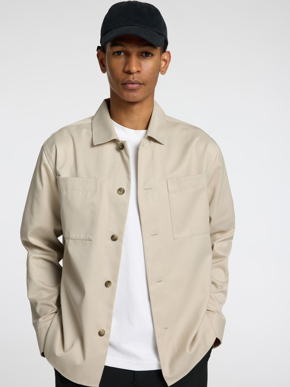 Scott Skjorte Jakke - Beige/ Oatmeal