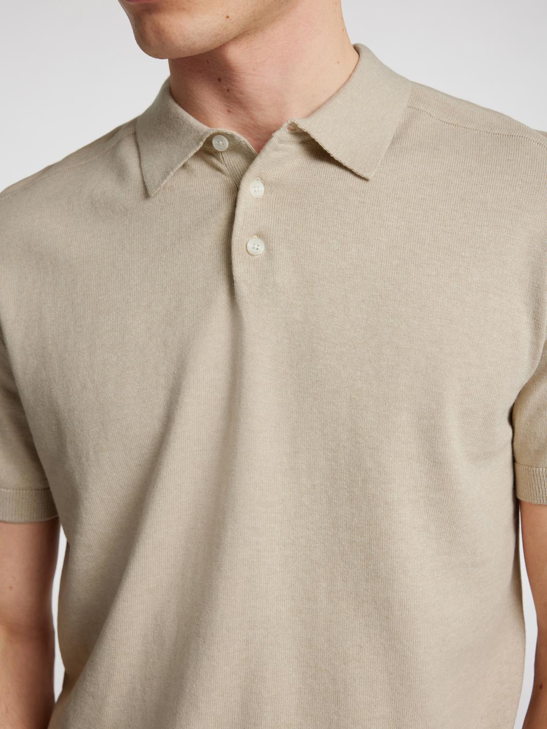 Berg Kort Arm Polo Skjorte - Beige/ Oatmeal