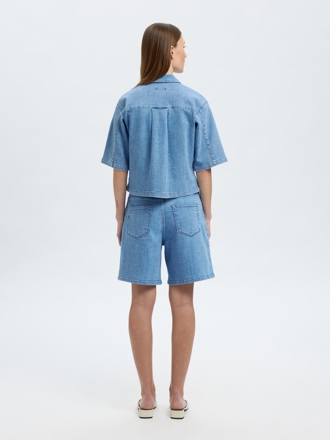 Anya Denim Skjørt - Blå/ Light Blue Denim