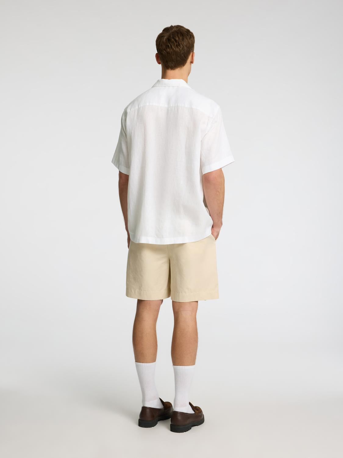 Kylan Kort Arm  Linskjorte - Hvit/ White