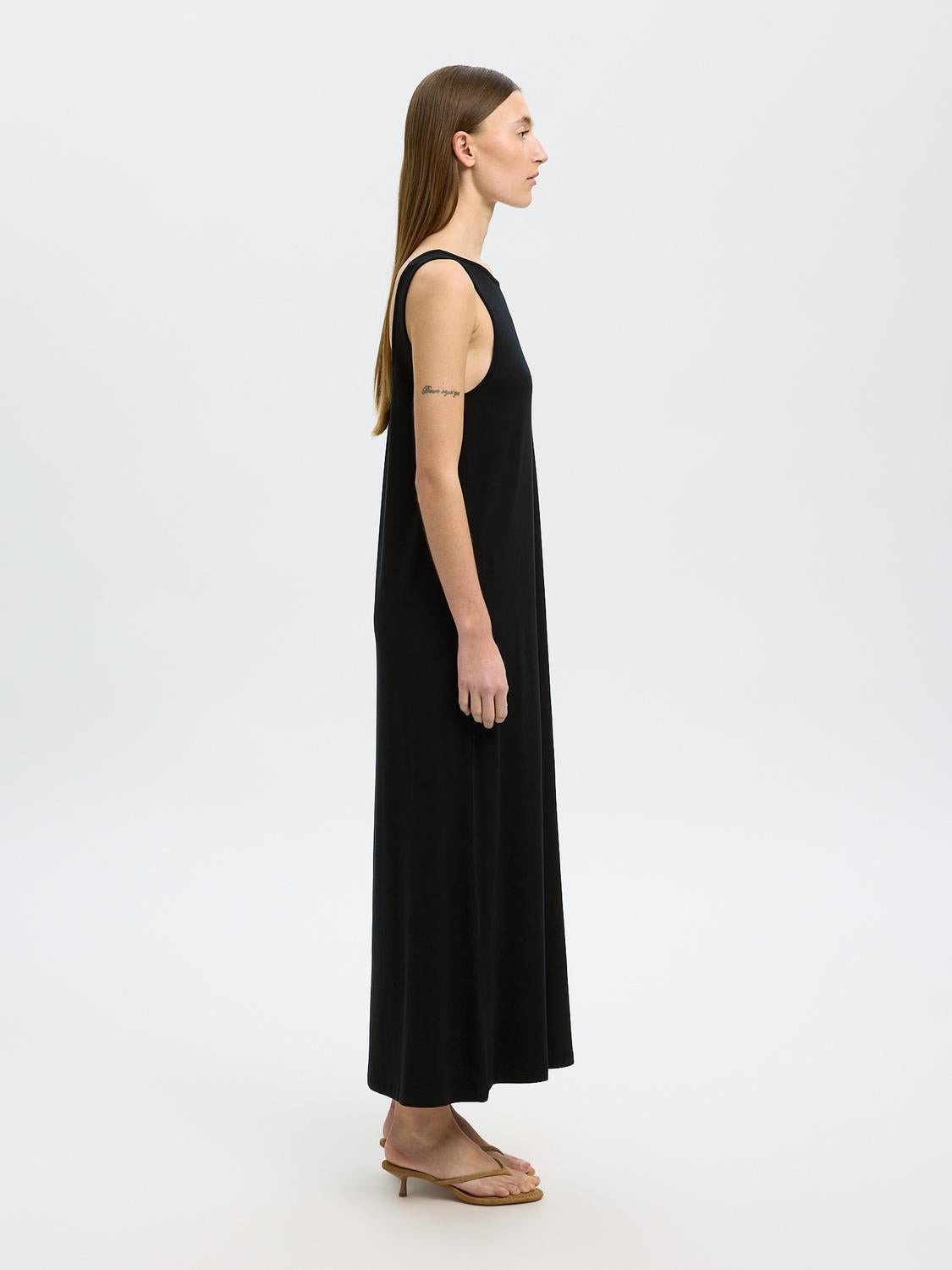 Anola Lang Kjole - Sort/ Black